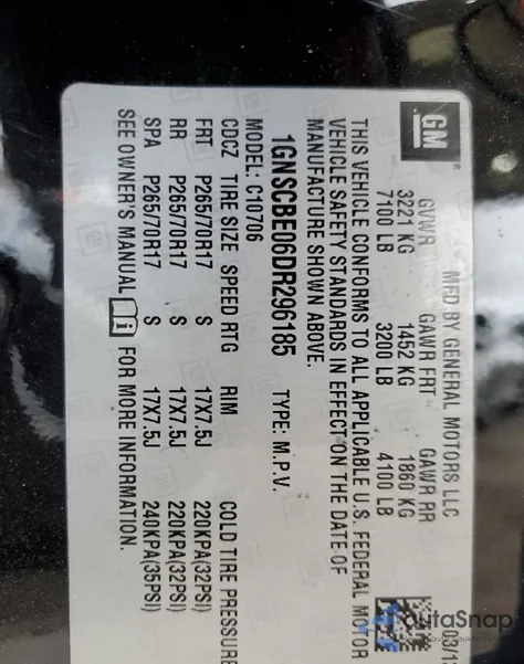 2013 Chevrolet Tahoe C1500 Lt from USA, damaged, VIN 1GNSCBE06DR296185